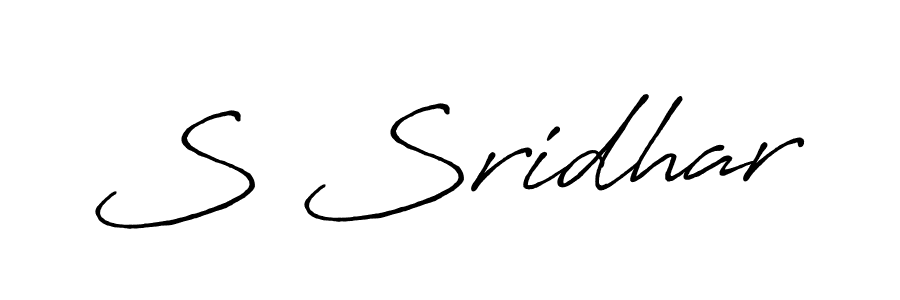 The best way (Antro_Vectra_Bolder) to make a short signature is to pick only two or three words in your name. The name S Sridhar include a total of six letters. For converting this name. S Sridhar signature style 7 images and pictures png