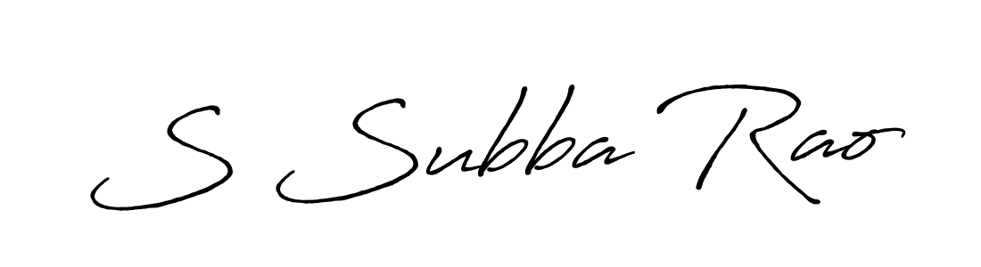 Make a beautiful signature design for name S Subba Rao. With this signature (Antro_Vectra_Bolder) style, you can create a handwritten signature for free. S Subba Rao signature style 7 images and pictures png