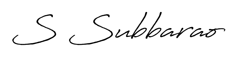Similarly Antro_Vectra_Bolder is the best handwritten signature design. Signature creator online. You can use it as an online autograph creator for name S Subbarao. S Subbarao signature style 7 images and pictures png
