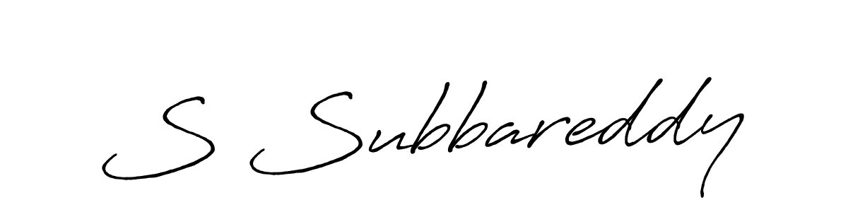 Make a beautiful signature design for name S Subbareddy. With this signature (Antro_Vectra_Bolder) style, you can create a handwritten signature for free. S Subbareddy signature style 7 images and pictures png