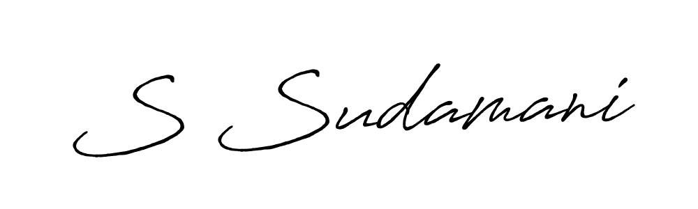 Create a beautiful signature design for name S Sudamani. With this signature (Antro_Vectra_Bolder) fonts, you can make a handwritten signature for free. S Sudamani signature style 7 images and pictures png