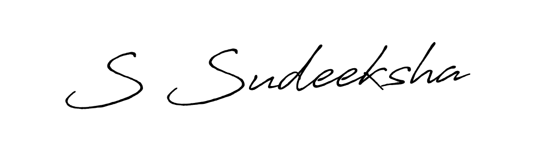 How to make S Sudeeksha signature? Antro_Vectra_Bolder is a professional autograph style. Create handwritten signature for S Sudeeksha name. S Sudeeksha signature style 7 images and pictures png