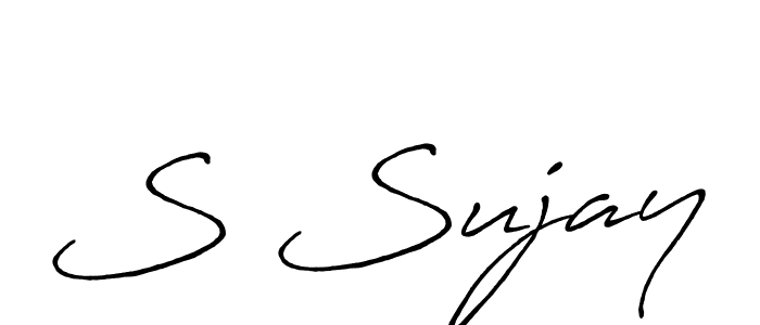 Similarly Antro_Vectra_Bolder is the best handwritten signature design. Signature creator online .You can use it as an online autograph creator for name S Sujay. S Sujay signature style 7 images and pictures png