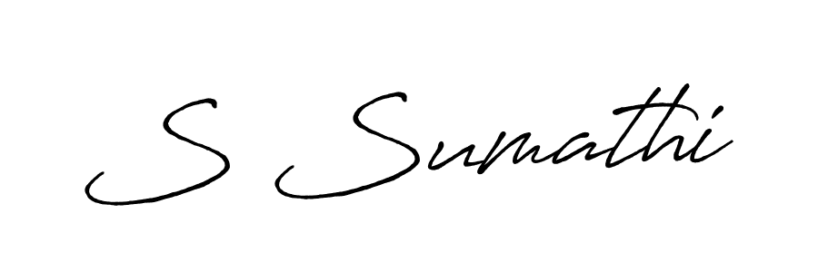 Create a beautiful signature design for name S Sumathi. With this signature (Antro_Vectra_Bolder) fonts, you can make a handwritten signature for free. S Sumathi signature style 7 images and pictures png