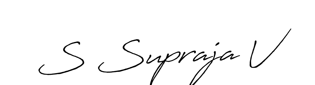 S Supraja V stylish signature style. Best Handwritten Sign (Antro_Vectra_Bolder) for my name. Handwritten Signature Collection Ideas for my name S Supraja V. S Supraja V signature style 7 images and pictures png