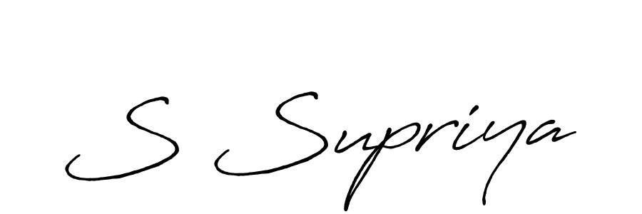 You should practise on your own different ways (Antro_Vectra_Bolder) to write your name (S Supriya) in signature. don't let someone else do it for you. S Supriya signature style 7 images and pictures png