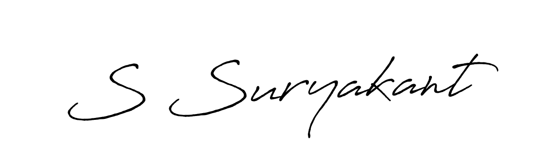 The best way (Antro_Vectra_Bolder) to make a short signature is to pick only two or three words in your name. The name S Suryakant include a total of six letters. For converting this name. S Suryakant signature style 7 images and pictures png