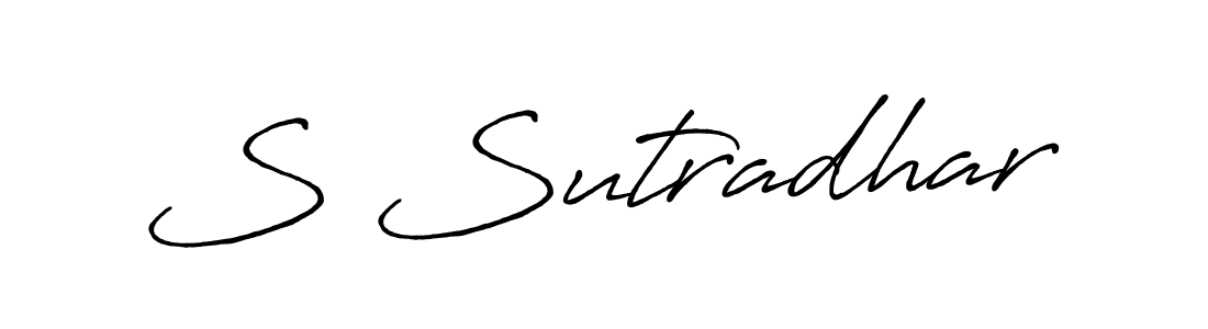The best way (Antro_Vectra_Bolder) to make a short signature is to pick only two or three words in your name. The name S Sutradhar include a total of six letters. For converting this name. S Sutradhar signature style 7 images and pictures png