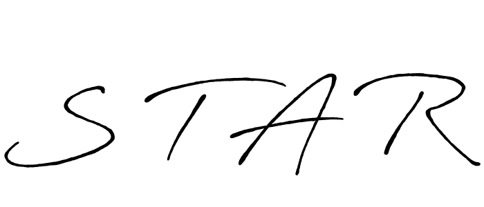 S T A R stylish signature style. Best Handwritten Sign (Antro_Vectra_Bolder) for my name. Handwritten Signature Collection Ideas for my name S T A R. S T A R signature style 7 images and pictures png