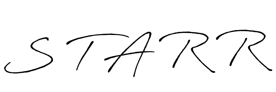 Make a beautiful signature design for name S T A R R. With this signature (Antro_Vectra_Bolder) style, you can create a handwritten signature for free. S T A R R signature style 7 images and pictures png