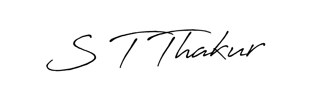 Make a beautiful signature design for name S T Thakur. With this signature (Antro_Vectra_Bolder) style, you can create a handwritten signature for free. S T Thakur signature style 7 images and pictures png