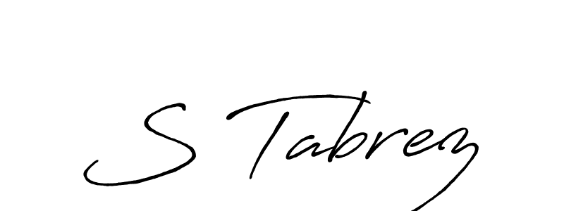 Also You can easily find your signature by using the search form. We will create S Tabrez name handwritten signature images for you free of cost using Antro_Vectra_Bolder sign style. S Tabrez signature style 7 images and pictures png