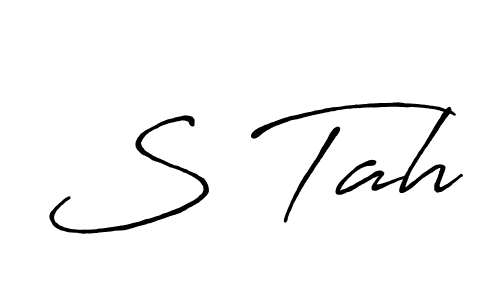 Also You can easily find your signature by using the search form. We will create S Tah name handwritten signature images for you free of cost using Antro_Vectra_Bolder sign style. S Tah signature style 7 images and pictures png