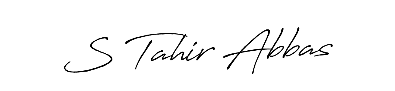 if you are searching for the best signature style for your name S Tahir Abbas. so please give up your signature search. here we have designed multiple signature styles  using Antro_Vectra_Bolder. S Tahir Abbas signature style 7 images and pictures png