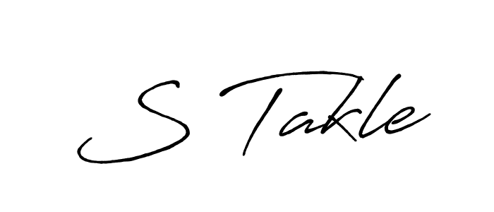 Design your own signature with our free online signature maker. With this signature software, you can create a handwritten (Antro_Vectra_Bolder) signature for name S Takle. S Takle signature style 7 images and pictures png