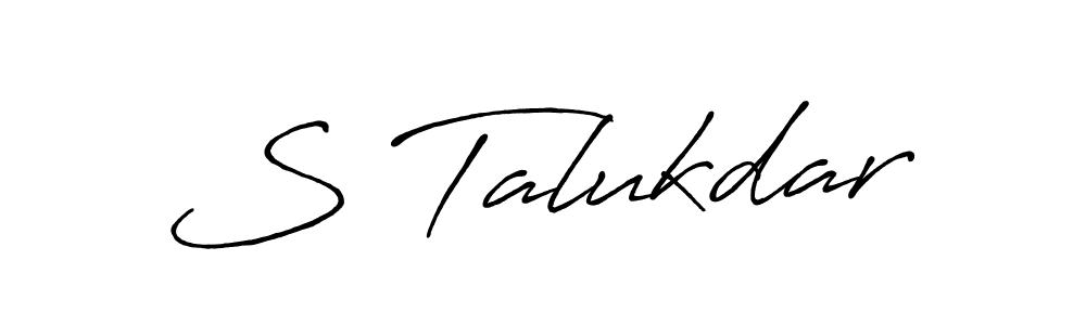 if you are searching for the best signature style for your name S Talukdar. so please give up your signature search. here we have designed multiple signature styles  using Antro_Vectra_Bolder. S Talukdar signature style 7 images and pictures png