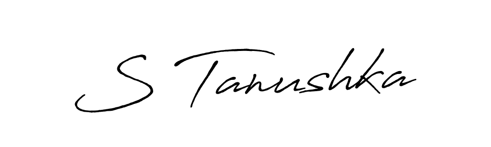 It looks lik you need a new signature style for name S Tanushka. Design unique handwritten (Antro_Vectra_Bolder) signature with our free signature maker in just a few clicks. S Tanushka signature style 7 images and pictures png