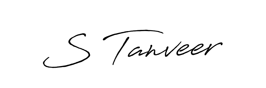 It looks lik you need a new signature style for name S Tanveer. Design unique handwritten (Antro_Vectra_Bolder) signature with our free signature maker in just a few clicks. S Tanveer signature style 7 images and pictures png