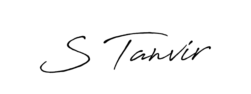 This is the best signature style for the S Tanvir name. Also you like these signature font (Antro_Vectra_Bolder). Mix name signature. S Tanvir signature style 7 images and pictures png