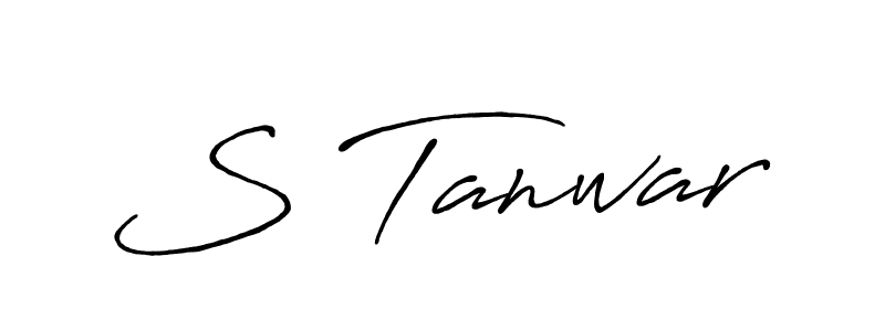 The best way (Antro_Vectra_Bolder) to make a short signature is to pick only two or three words in your name. The name S Tanwar include a total of six letters. For converting this name. S Tanwar signature style 7 images and pictures png