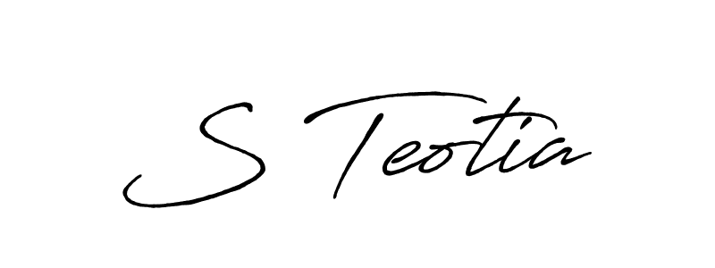 Also we have S Teotia name is the best signature style. Create professional handwritten signature collection using Antro_Vectra_Bolder autograph style. S Teotia signature style 7 images and pictures png