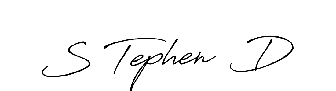 How to make S Tephen  D signature? Antro_Vectra_Bolder is a professional autograph style. Create handwritten signature for S Tephen  D name. S Tephen  D signature style 7 images and pictures png