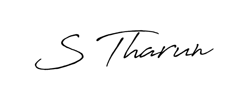 if you are searching for the best signature style for your name S Tharun. so please give up your signature search. here we have designed multiple signature styles  using Antro_Vectra_Bolder. S Tharun signature style 7 images and pictures png