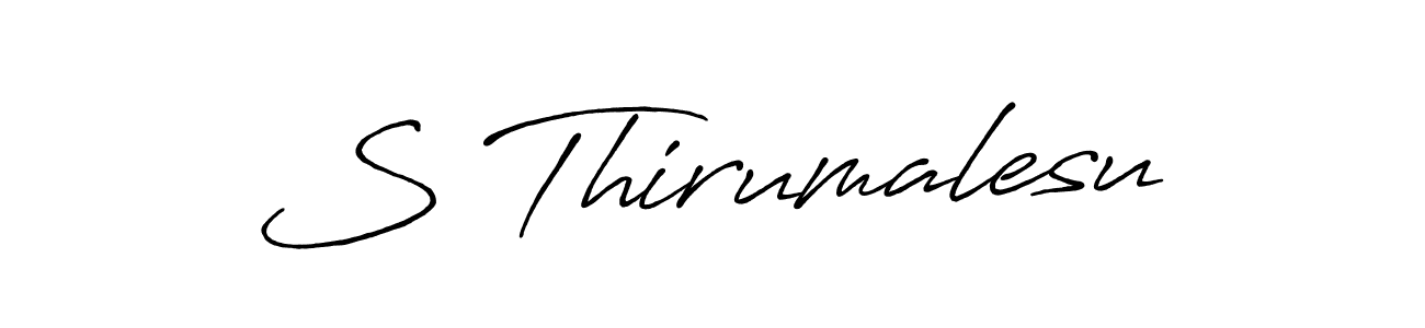 How to make S Thirumalesu signature? Antro_Vectra_Bolder is a professional autograph style. Create handwritten signature for S Thirumalesu name. S Thirumalesu signature style 7 images and pictures png
