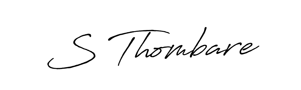 How to make S Thombare name signature. Use Antro_Vectra_Bolder style for creating short signs online. This is the latest handwritten sign. S Thombare signature style 7 images and pictures png