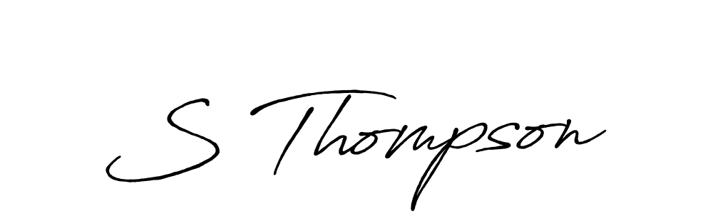 You should practise on your own different ways (Antro_Vectra_Bolder) to write your name (S Thompson) in signature. don't let someone else do it for you. S Thompson signature style 7 images and pictures png