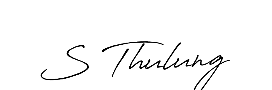 Use a signature maker to create a handwritten signature online. With this signature software, you can design (Antro_Vectra_Bolder) your own signature for name S Thulung. S Thulung signature style 7 images and pictures png