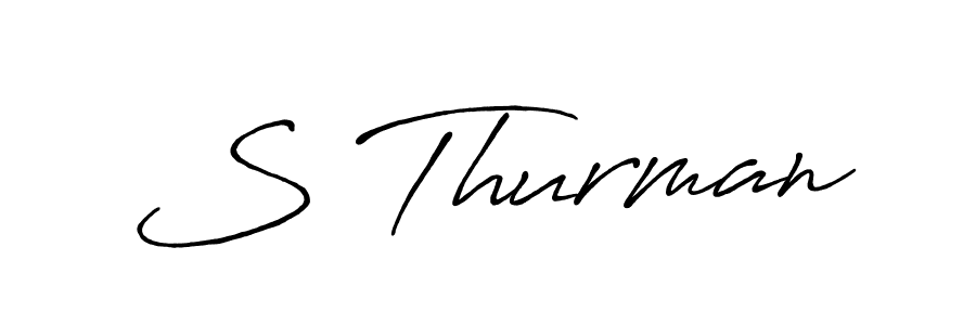 How to make S Thurman name signature. Use Antro_Vectra_Bolder style for creating short signs online. This is the latest handwritten sign. S Thurman signature style 7 images and pictures png