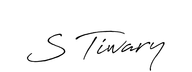 S Tiwary stylish signature style. Best Handwritten Sign (Antro_Vectra_Bolder) for my name. Handwritten Signature Collection Ideas for my name S Tiwary. S Tiwary signature style 7 images and pictures png