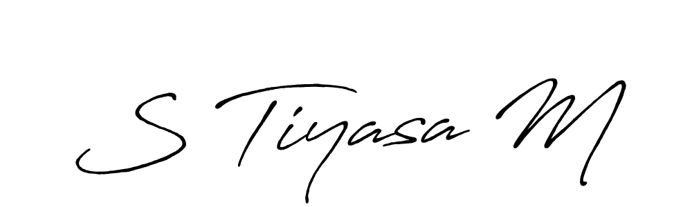 Once you've used our free online signature maker to create your best signature Antro_Vectra_Bolder style, it's time to enjoy all of the benefits that S Tiyasa M name signing documents. S Tiyasa M signature style 7 images and pictures png