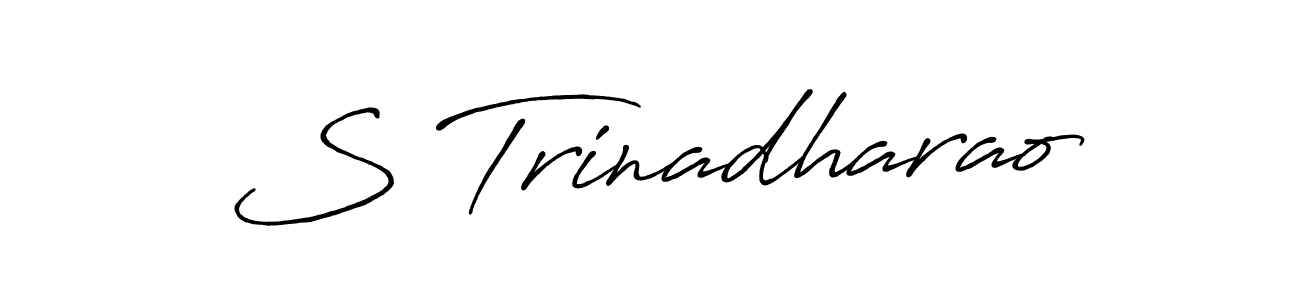 Use a signature maker to create a handwritten signature online. With this signature software, you can design (Antro_Vectra_Bolder) your own signature for name S Trinadharao. S Trinadharao signature style 7 images and pictures png