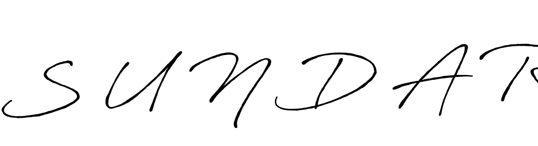 Make a beautiful signature design for name S U N D A R. With this signature (Antro_Vectra_Bolder) style, you can create a handwritten signature for free. S U N D A R signature style 7 images and pictures png