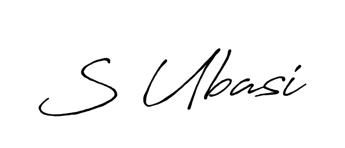 Design your own signature with our free online signature maker. With this signature software, you can create a handwritten (Antro_Vectra_Bolder) signature for name S Ubasi. S Ubasi signature style 7 images and pictures png