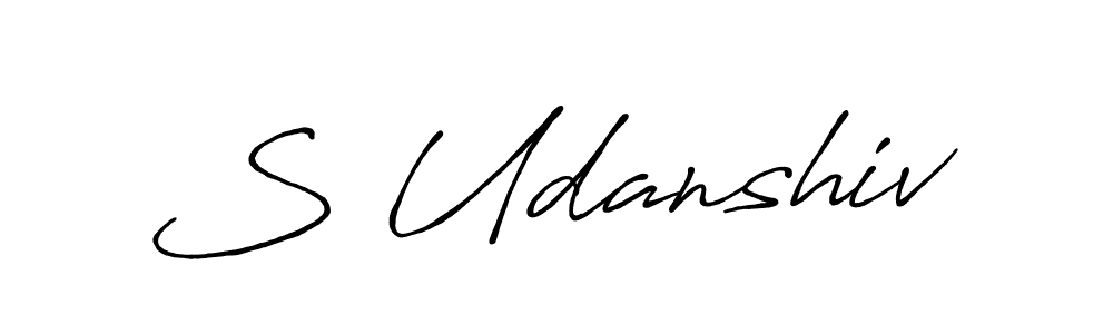 How to make S Udanshiv signature? Antro_Vectra_Bolder is a professional autograph style. Create handwritten signature for S Udanshiv name. S Udanshiv signature style 7 images and pictures png