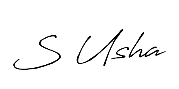 Also You can easily find your signature by using the search form. We will create S Usha name handwritten signature images for you free of cost using Antro_Vectra_Bolder sign style. S Usha signature style 7 images and pictures png