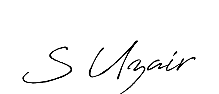 Also we have S Uzair name is the best signature style. Create professional handwritten signature collection using Antro_Vectra_Bolder autograph style. S Uzair signature style 7 images and pictures png