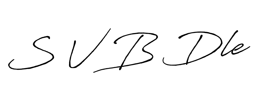 How to make S V B Dle name signature. Use Antro_Vectra_Bolder style for creating short signs online. This is the latest handwritten sign. S V B Dle signature style 7 images and pictures png