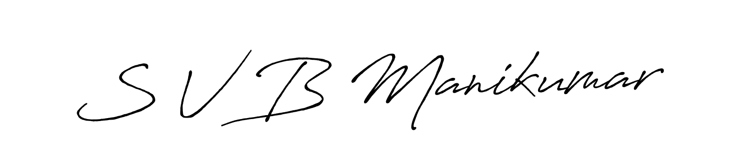 if you are searching for the best signature style for your name S V B Manikumar. so please give up your signature search. here we have designed multiple signature styles  using Antro_Vectra_Bolder. S V B Manikumar signature style 7 images and pictures png