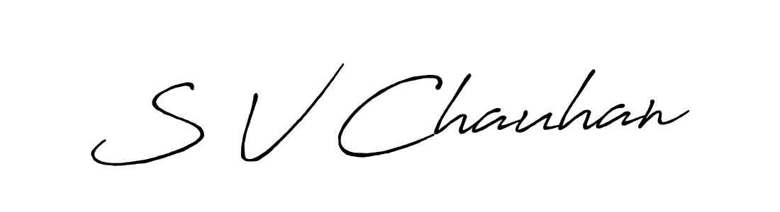 Similarly Antro_Vectra_Bolder is the best handwritten signature design. Signature creator online .You can use it as an online autograph creator for name S V Chauhan. S V Chauhan signature style 7 images and pictures png