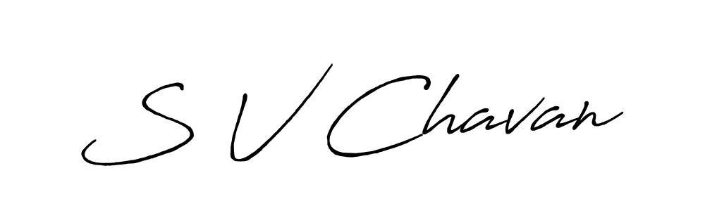 It looks lik you need a new signature style for name S V Chavan. Design unique handwritten (Antro_Vectra_Bolder) signature with our free signature maker in just a few clicks. S V Chavan signature style 7 images and pictures png