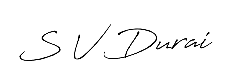 You should practise on your own different ways (Antro_Vectra_Bolder) to write your name (S V Durai) in signature. don't let someone else do it for you. S V Durai signature style 7 images and pictures png