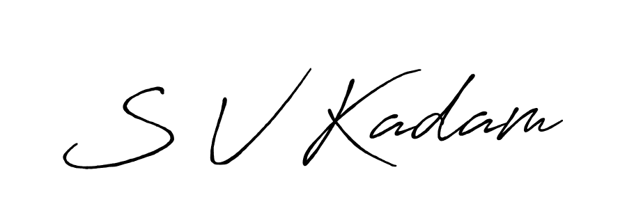 Similarly Antro_Vectra_Bolder is the best handwritten signature design. Signature creator online .You can use it as an online autograph creator for name S V Kadam. S V Kadam signature style 7 images and pictures png