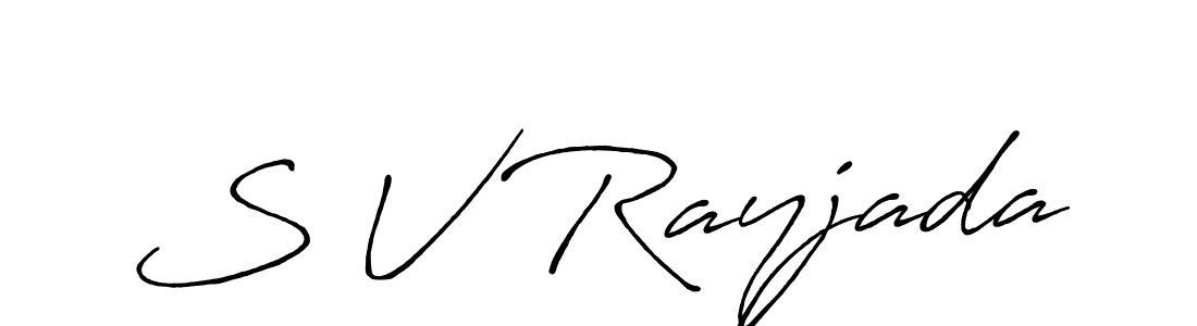 Make a beautiful signature design for name S V Rayjada. With this signature (Antro_Vectra_Bolder) style, you can create a handwritten signature for free. S V Rayjada signature style 7 images and pictures png