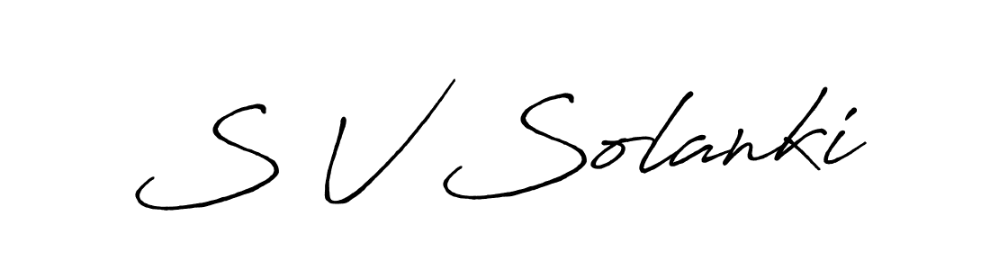 It looks lik you need a new signature style for name S V Solanki. Design unique handwritten (Antro_Vectra_Bolder) signature with our free signature maker in just a few clicks. S V Solanki signature style 7 images and pictures png