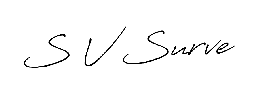 You should practise on your own different ways (Antro_Vectra_Bolder) to write your name (S V Surve) in signature. don't let someone else do it for you. S V Surve signature style 7 images and pictures png