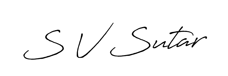Once you've used our free online signature maker to create your best signature Antro_Vectra_Bolder style, it's time to enjoy all of the benefits that S V Sutar name signing documents. S V Sutar signature style 7 images and pictures png
